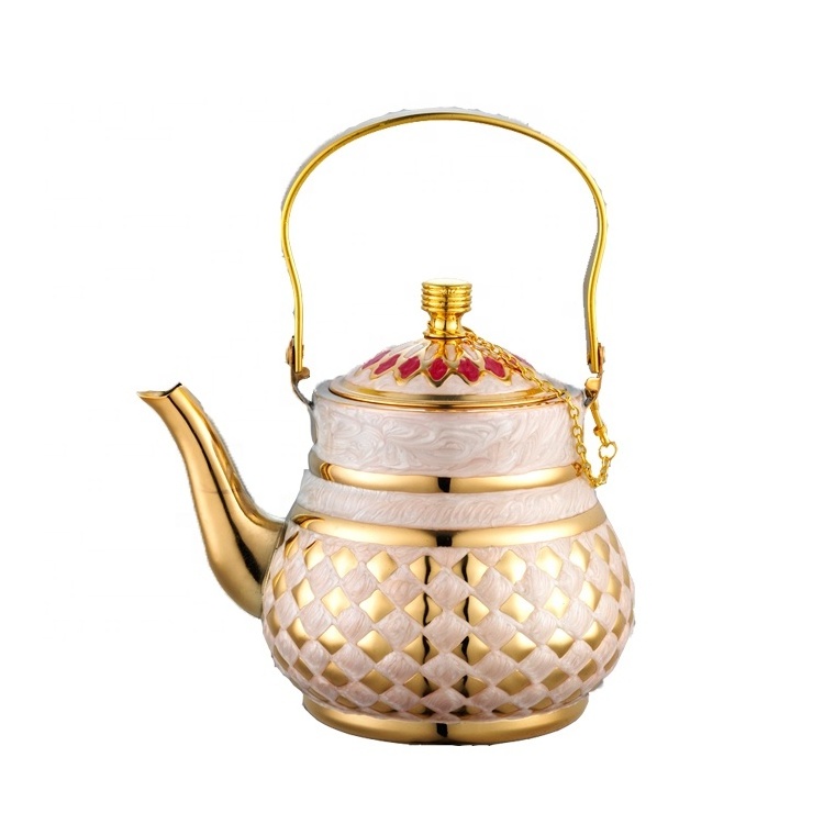 Factory Price Arabic Golden Teapot Stainless Steel Coffee Pot Arabic Coffee Dallah XKC670E 0.9L 1.3L 1.6L 1.8L