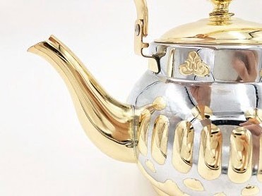 Hot sale item gold plating colored 1.3L 1.6L 1.8L Arabic stainless steel tea pot