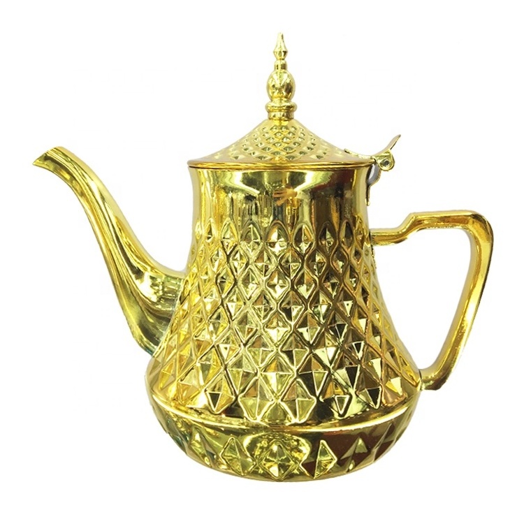 2022 New design Arabic Morocco gold silver stainless steel tea pot tea kettle 26/36/48/60oz