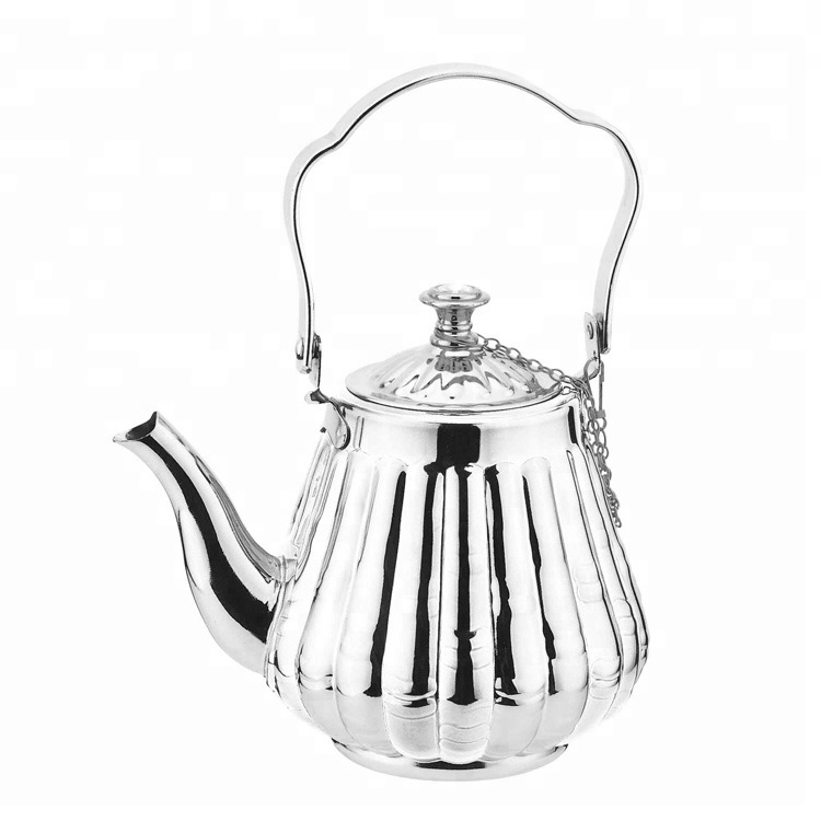 2021 Hot sale 1.1L 1.4L 1.6L Arabic stainless steel  tea pot tea kettle gold color