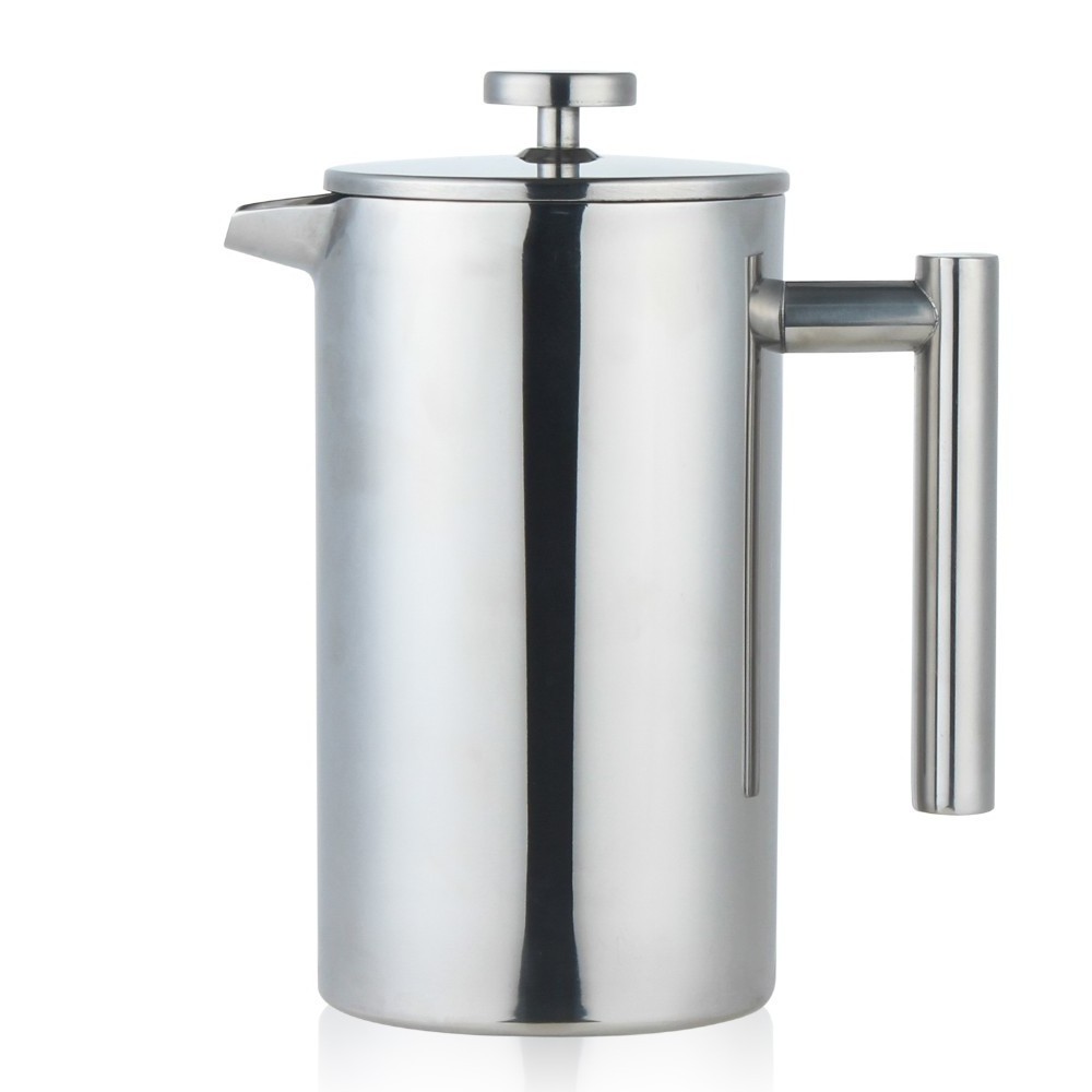 hot sell  color paint 18/10 double wall stainless steel 350ml 800ml 1000ml 1500ml french press coffee maker