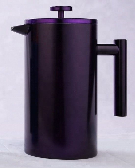 hot sell  color paint 18/10 double wall stainless steel 350ml 800ml 1000ml 1500ml french press coffee maker