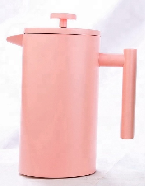 hot sell  color paint 18/10 double wall stainless steel 350ml 800ml 1000ml 1500ml french press coffee maker