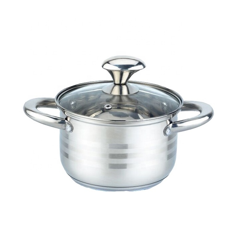 Chinese factory stainless steel cooking pot casserole with cover