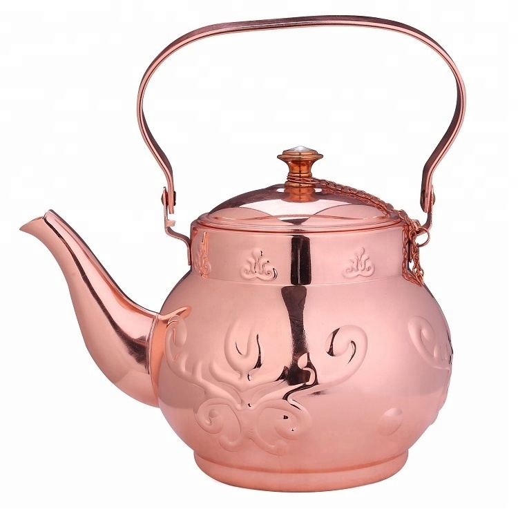 Drinkware tea serving gold color turkish tea pot 1.3L 1.6L 1.8L stainless steel teapot for home