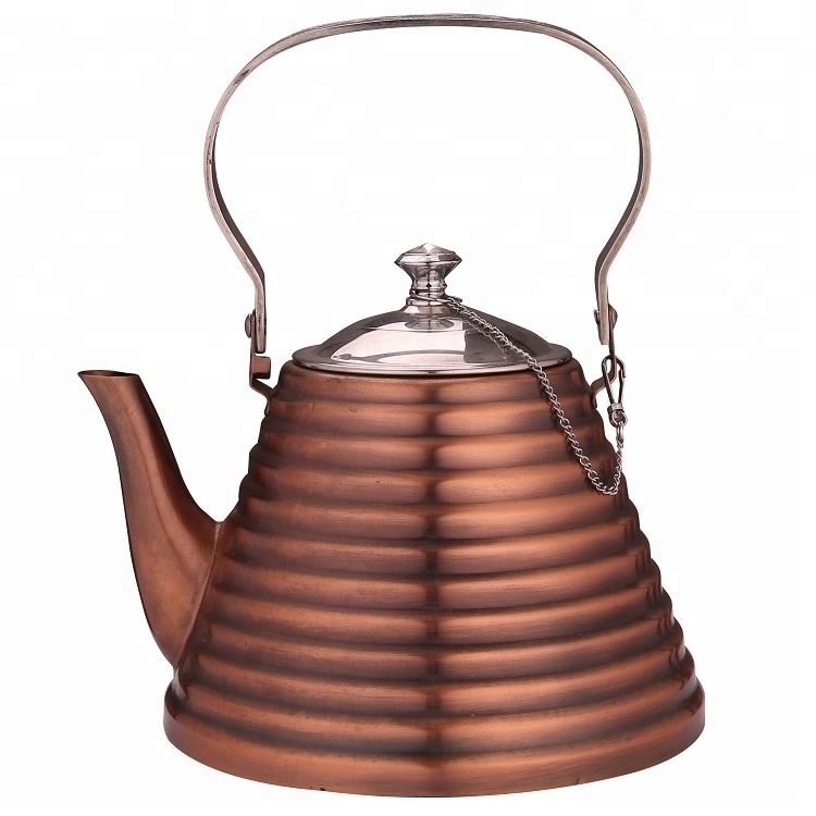 Serving tea Pot  stainless steel  Kettle 48/60/70oz   Medium with colorfully finished like gold purple and copper