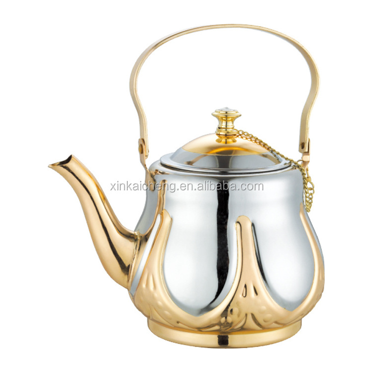 Colorful Drink Serving Premium Gift Tea Pot Arabic Teapot Stainless Steel 0.9L 1.3L 1.6L 1.8L Coffee & Tea Sets Moroccan Support