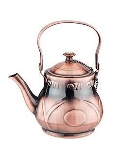 Moroccan Flower Pattern Stainless Steel Tea Kettle Home Use Metal Tea Pot & Coffee Drinkware Travel Friendly