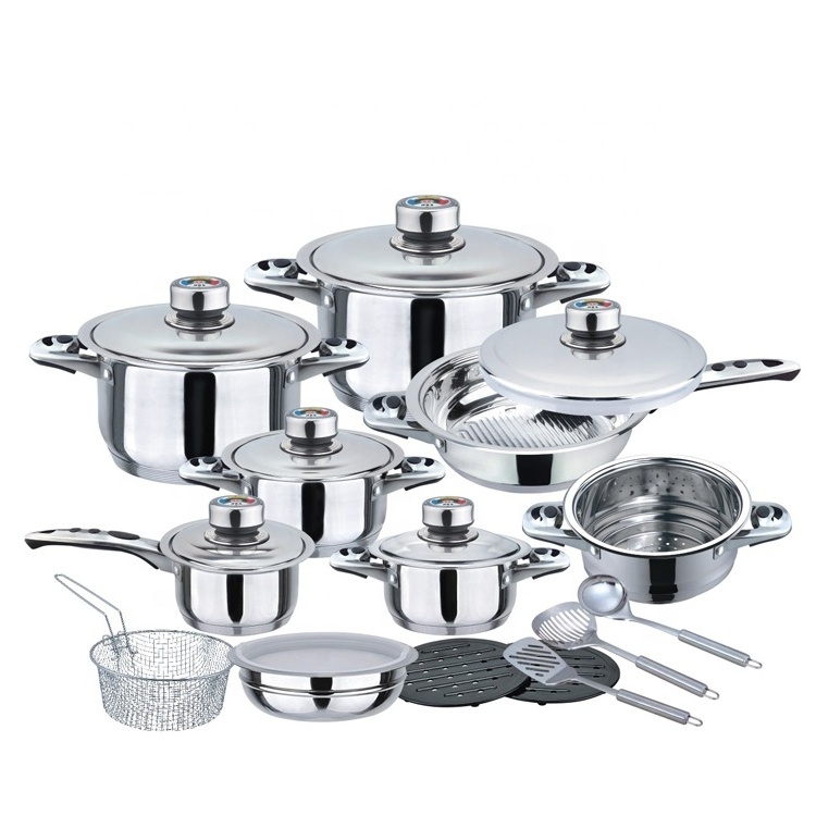 Stainless Steel Non-Stick Induction Cookware Set Home Kitchen Accessories Including Fry Pan Iron Casserole Pots Metal Material