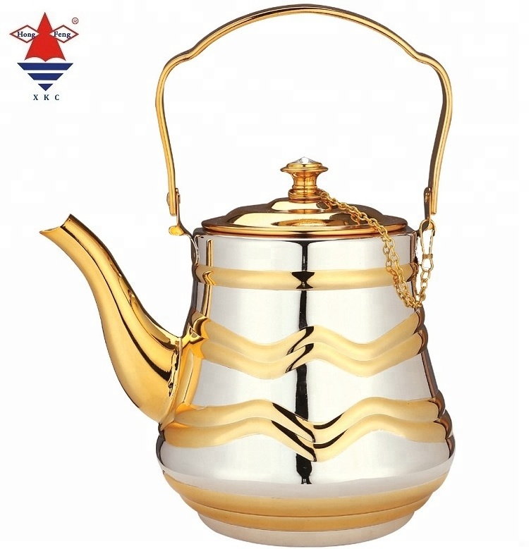 New design   stainless steel  tea  coffee tea sets with color painting use on electric ceramic cooker coffee pot kettle