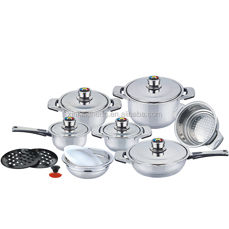 Stainless Steel Non-Stick Induction Cookware Set Home Kitchen Accessories Including Fry Pan Iron Casserole Pots Metal Material