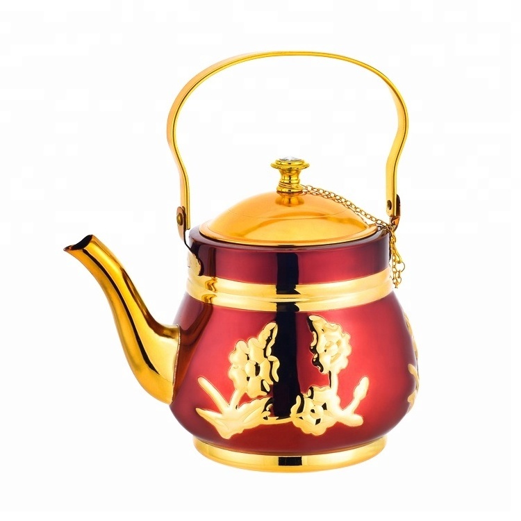 Factory Price Arabic Golden Teapot Stainless Steel Coffee Pot Arabic Coffee Dallah XKC670E 0.9L 1.3L 1.6L 1.8L