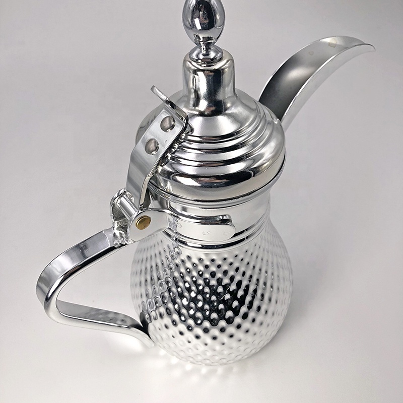 Hot sale arabic Dallah long spout kettle India stainless steel tea pot coffee pot