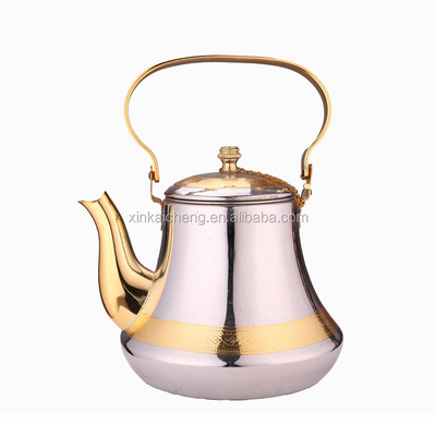 hot sale Arabic colored tea pot water kettle 2.0L stainless steel teapot with filter