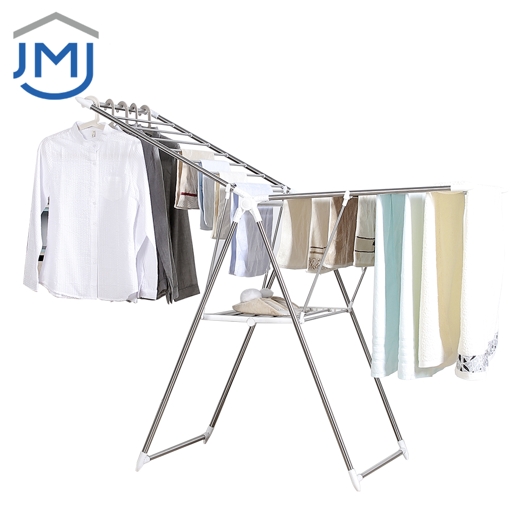 Metal Steel Pipe Laundry Racks Coat Hanger Stand Easy Storage Clothes Drying Rack