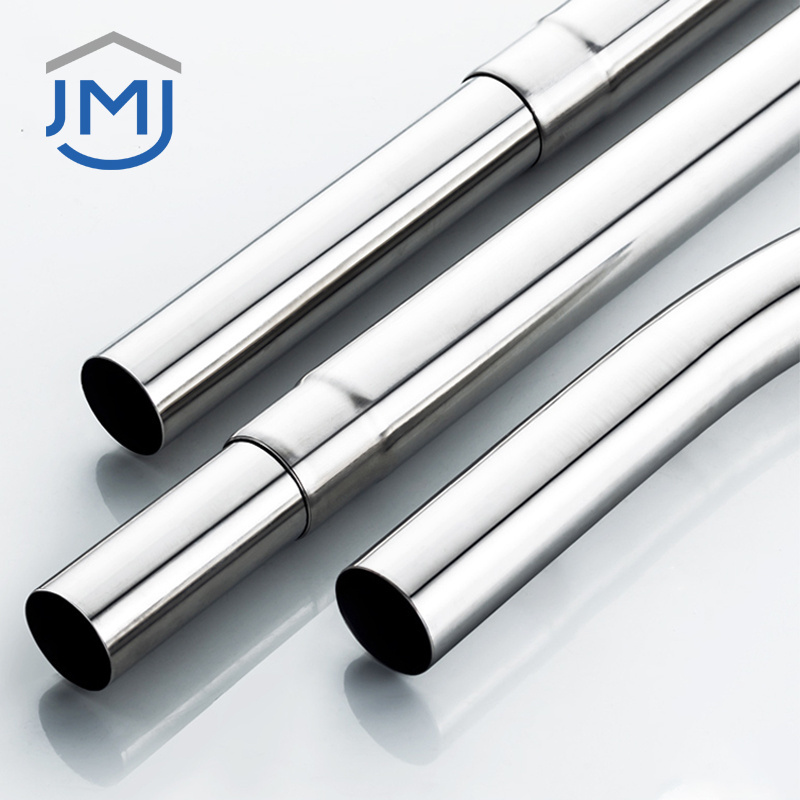 2021 JMJ Adjustable Stainless Steel Curved Telescopic Shower Telescopic Curtain Shower Rods