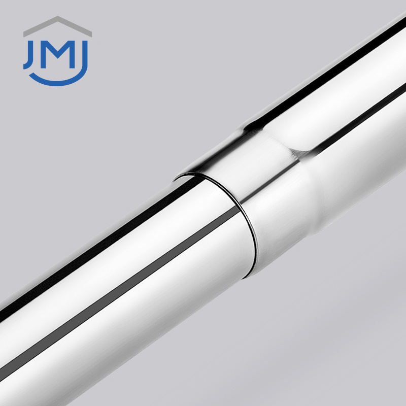 2021 JMJ Adjustable Stainless Steel Curved Telescopic Shower Telescopic Curtain Shower Rods