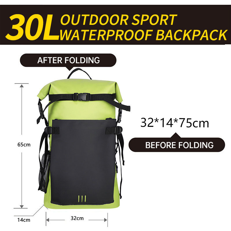 Custom Logo Outdoor Sports Camping Mountain Fitness Folding Travel Dry Bag Surf Flippers Backpack Waterproof Backpack Pin Bag