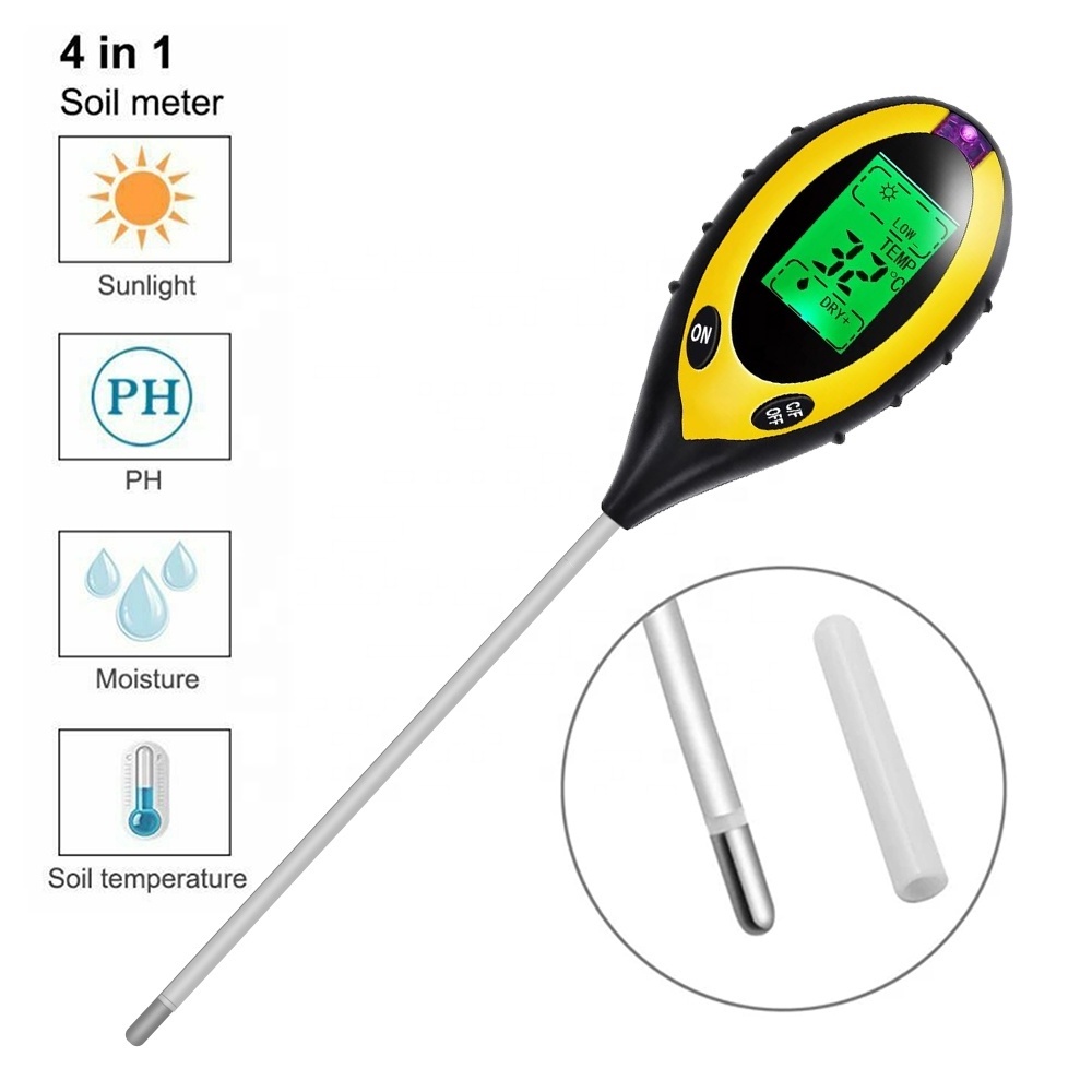 3/4/5 in 1 soil PH checker lighting  humidity soil acidity Monitor temperature Detector moisture meter