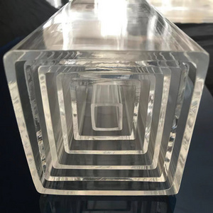 Xinkeda extruded acrylic square tube pmma square tube acrylic tube rectangular clear transparent acrylic square pipe