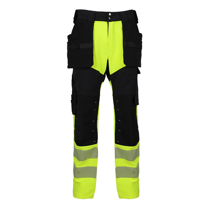 reflective safety Fire proof pants cotton work Trousers with Stretch Multi tool pockets Working pants