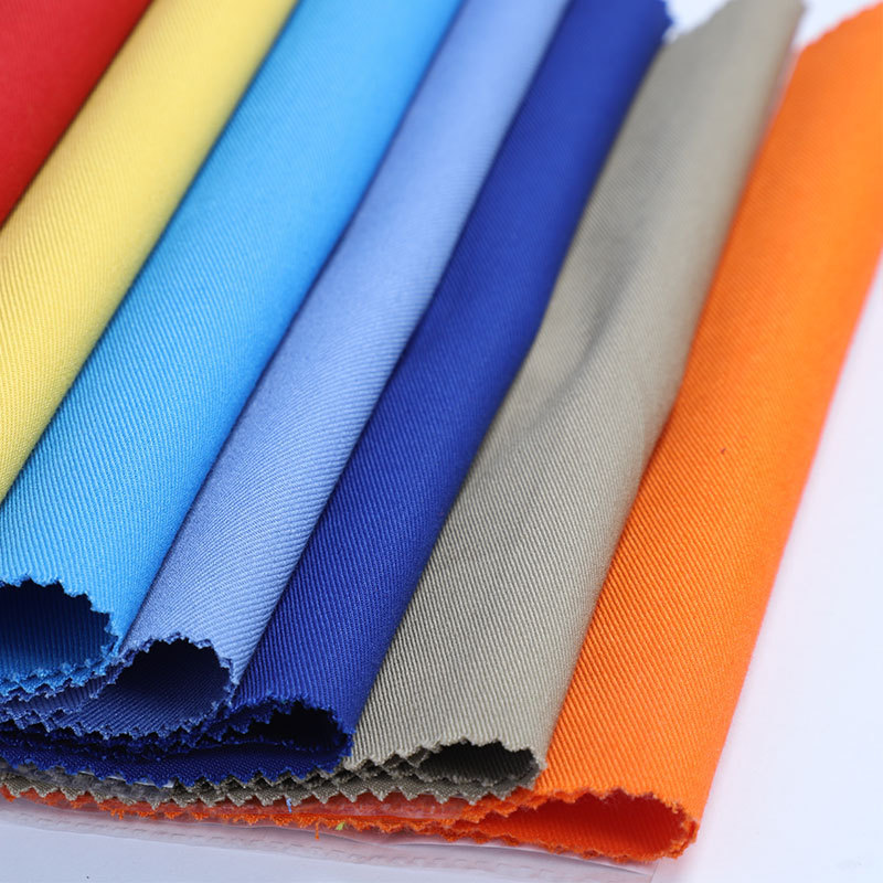 Factory Flame Retardant Fabric Multi functional Satin Weave 100% Cotton Anti-static Fabric