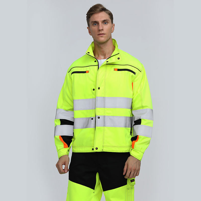 New Design Customized High Visibility Clothing Flashing Reflective mining protective clothing Fire Resistant Safety Jacket