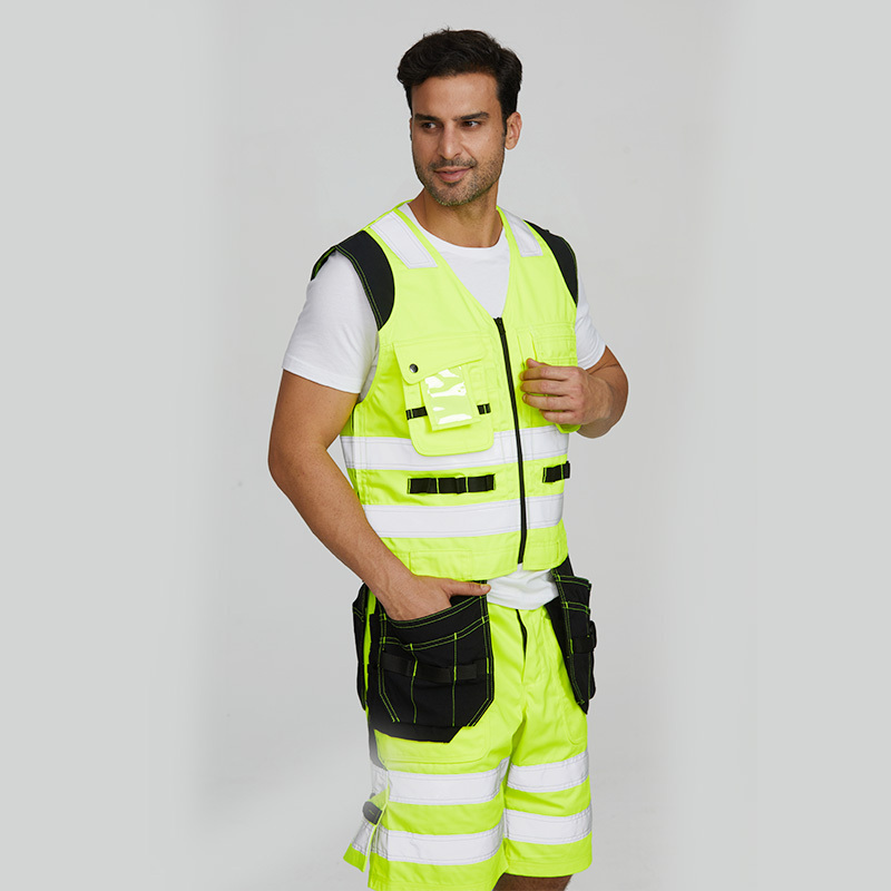 Wholesale hi vis work reflector safety clothing winter construction safety vest jacket