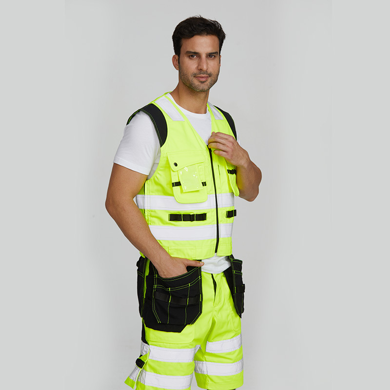 Wholesale hi vis work reflector safety clothing winter construction safety vest jacket