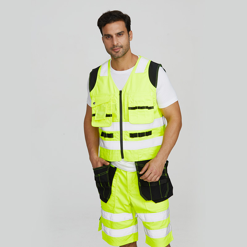 Wholesale hi vis work reflector safety clothing winter construction safety vest jacket