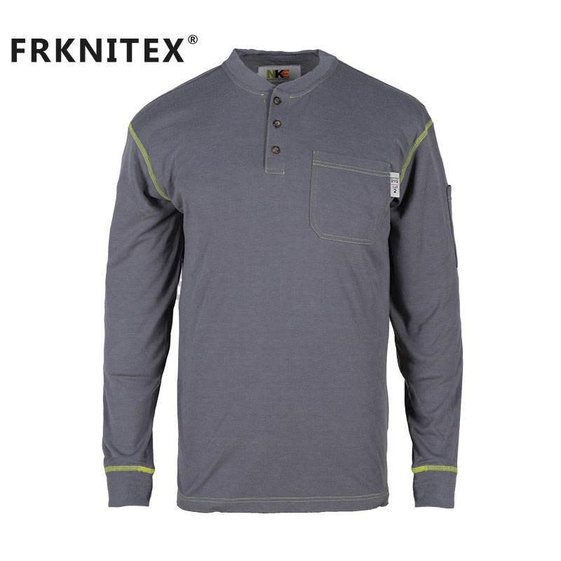 FRKNITEX Wholesale 100% Cotton NFPA 2112 Fire Retardant Shirt Safety FR Welding Work Shirts