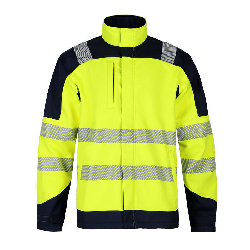 Custom Hi vis workwear jacket Hi-Vis Work Safety Jacket Men's Two Tone High Visibility Reflective Jacket