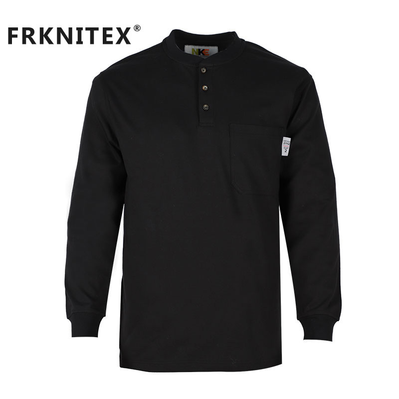 FRKNITEX Wholesale 100% Cotton NFPA 2112 Fire Retardant Shirt Safety FR Welding Work Shirts