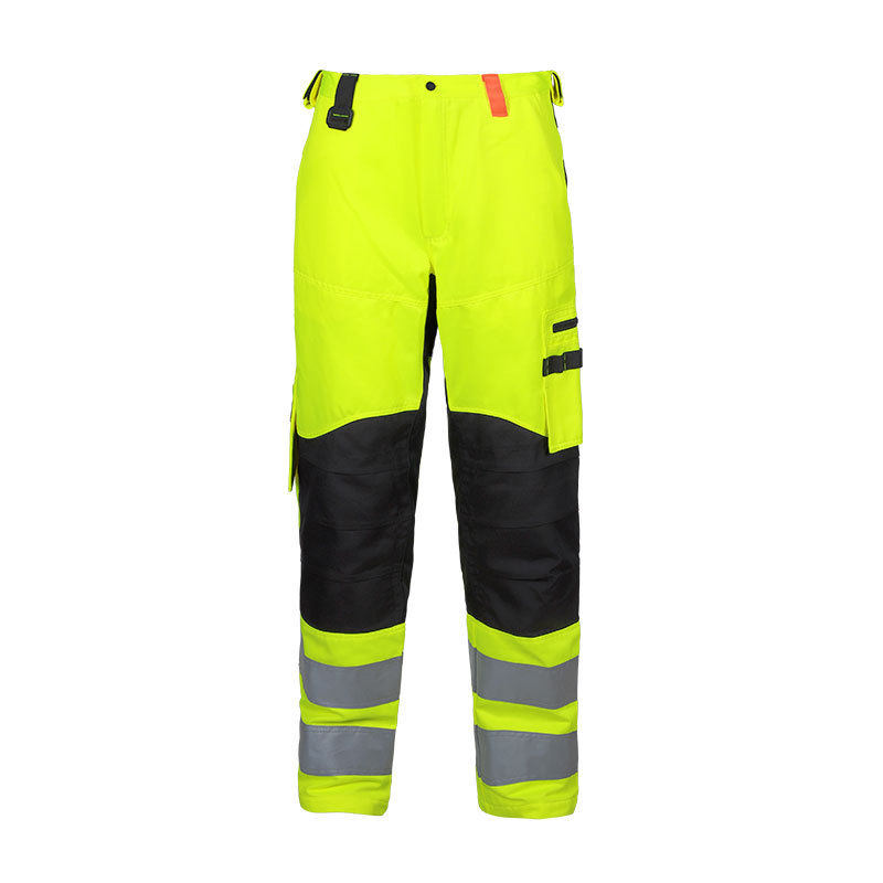 Factory Supply Hi vis Yellow Reflective Security Cargo Safety Construction Workwear Holster Cargo Work Pants for Men