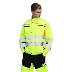 New Design Customized High Visibility Clothing Flashing Reflective mining protective clothing Fire Resistant Safety Jacket