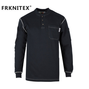 FRKNITEX Wholesale 100% Cotton NFPA 2112 Fire Retardant Shirt Safety FR Welding Work Shirts