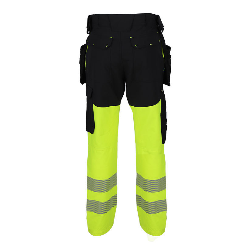 reflective safety Fire proof pants cotton work Trousers with Stretch Multi tool pockets Working pants