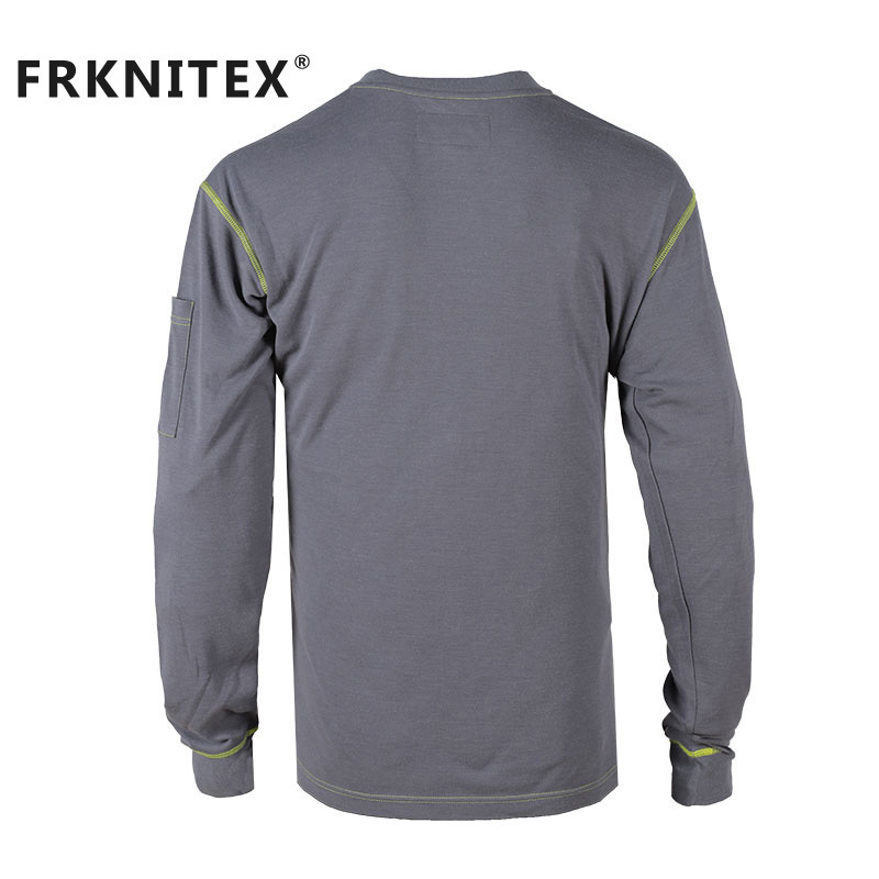 FRKNITEX Wholesale safety workwear breathable cotton welding work shirt fr long sleeve construction fire retardant shirts