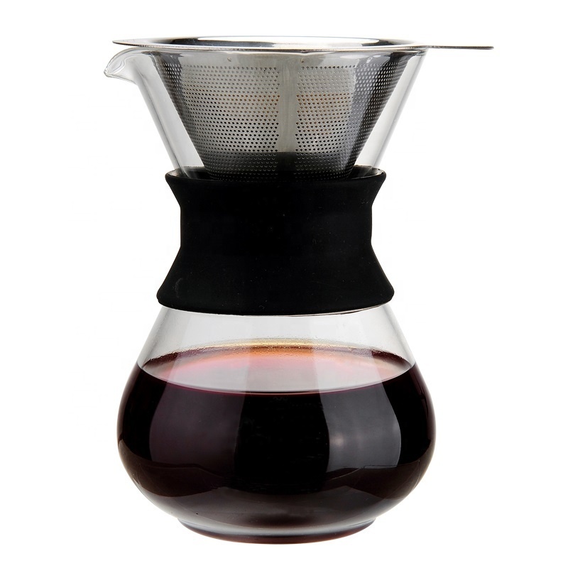 Design Hand Blown Glass Coffee Maker Pour Over Coffee Teapot glass