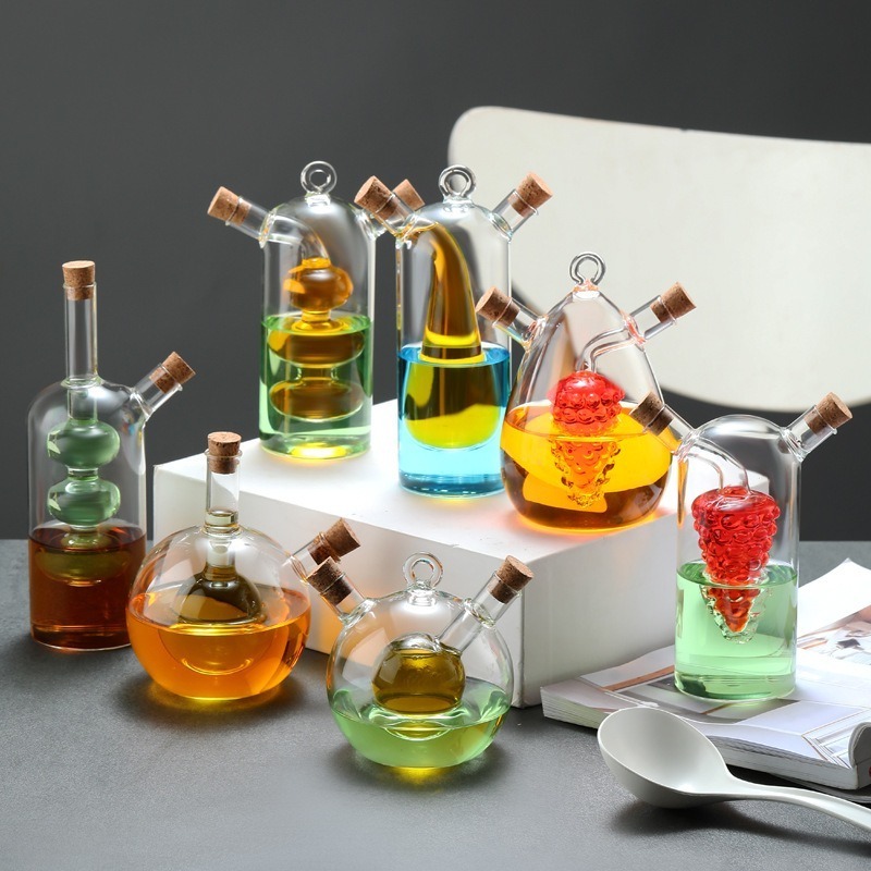 Wholesale Creative Colorful Oil Dispenser High Borosilicate Glass Oil Spray