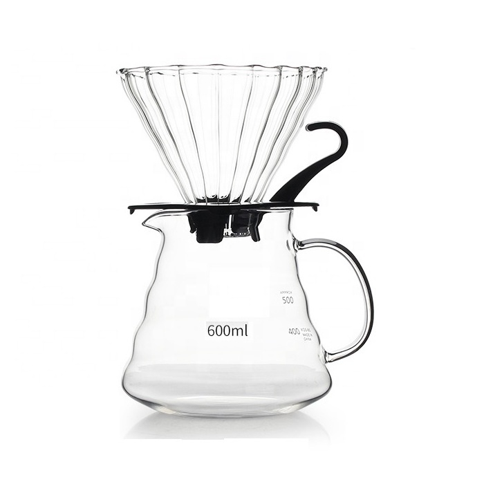 Design Hand Blown Glass Coffee Maker Pour Over Coffee Teapot glass