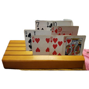 Tray Racks Organizer Kids Seniors Adults Latest Version Bridge Canasta Card Playing Wholesale Custom Wood Card Holder