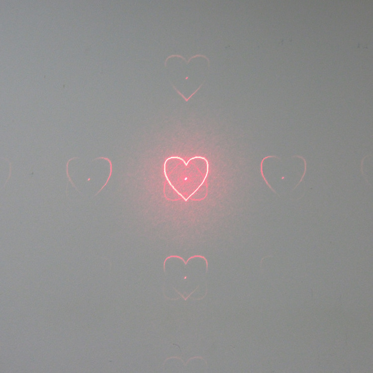 Heart Laser Cardioid Effect Red Laser 650nm 100mw Module with Heart Shape Laser Pointer