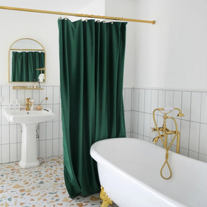 Nordic Velvet Double-layer Waterproof Thickened Shower Curtain Bathroom Bathtub Shower Curtain