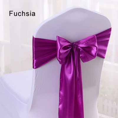 Navy Blue Satin Chair Sashes Satin Bow Tie Ribbon Band Chair Cover Sash Hotel Banquet Wedding Party Decoration Chair Sashes