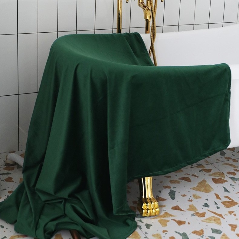 Nordic Velvet Double-layer Waterproof Thickened Shower Curtain Bathroom Bathtub Shower Curtain