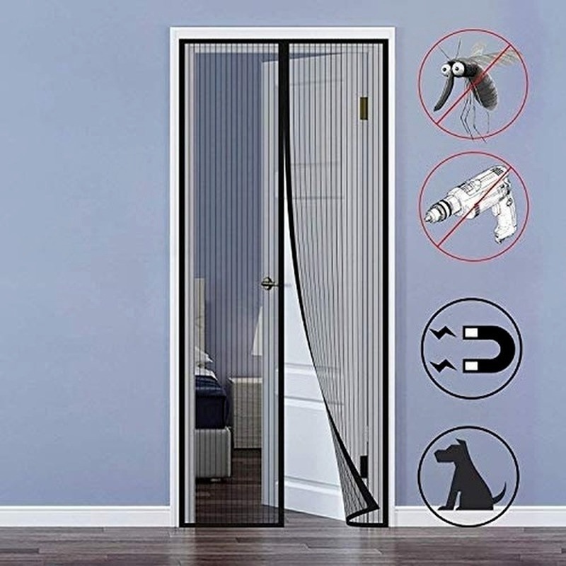 Mosquito Fly Insect Net Magnetic Door Curtain Living Room Bedroom Kitchen Door Curtain