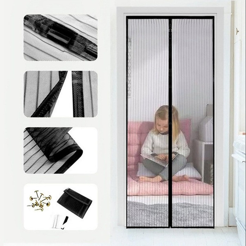 Mosquito Fly Insect Net Magnetic Door Curtain Living Room Bedroom Kitchen Door Curtain