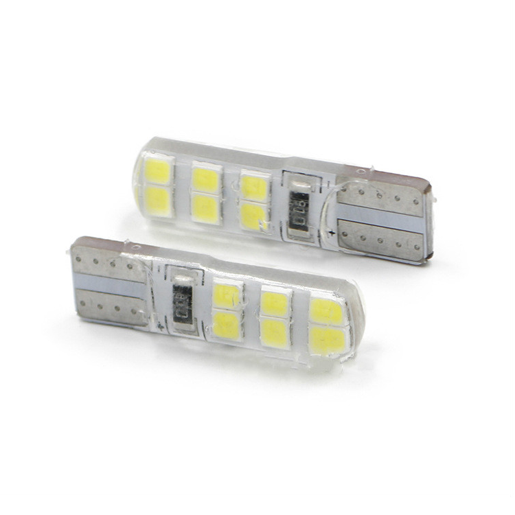 T10 2835 12smd Silicone Gel Drop High Brightness LED License Plate Lamp Width Lights Roof Lamp Door Lamp Car Accessories