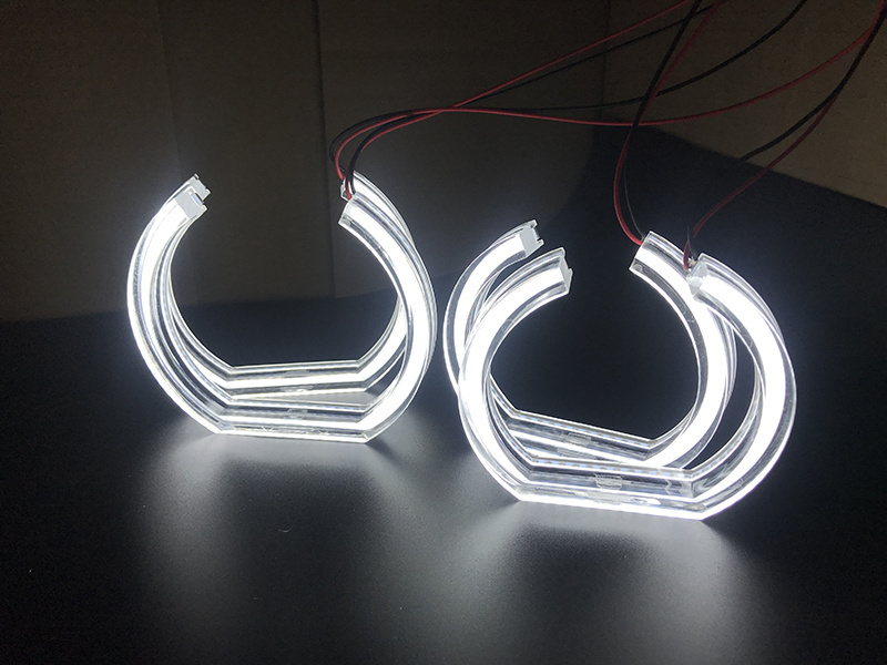 White Crystal DTM Style LED Angel Eyes Halo Rings Light kits for E46 NON PROJECT Coupe Sedan Car styling